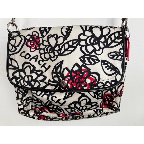 Coach Kyra Poppy F16915 Daisy Graffitti Crossbody Messenger Bag - Picture 2 of 9